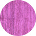 Round Abstract Purple Modern Rug, abs4968pur