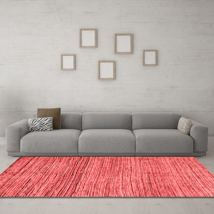 Modern Red Washable Rugs