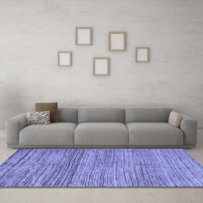 Machine Washable Abstract Blue Modern Rug in a Living Room, wshabs4968blu