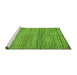 Sideview of Machine Washable Abstract Green Modern Area Rugs, wshabs4968grn