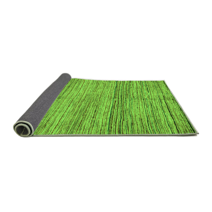 Sideview of Abstract Green Modern Rug, abs4968grn