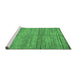 Sideview of Machine Washable Abstract Emerald Green Modern Area Rugs, wshabs4968emgrn