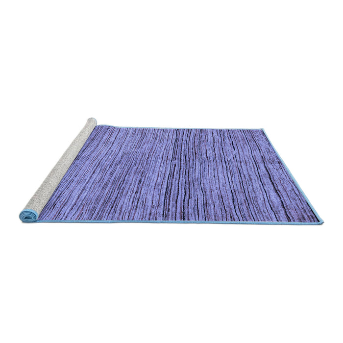 Sideview of Machine Washable Abstract Blue Modern Rug, wshabs4968blu