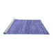 Sideview of Machine Washable Abstract Blue Modern Rug, wshabs4968blu