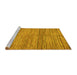 Sideview of Machine Washable Abstract Yellow Modern Rug, wshabs4968yw