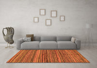 Machine Washable Abstract Orange Modern Rug, wshabs4969org