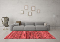 Machine Washable Abstract Red Modern Rug, wshabs4969red