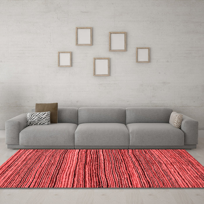 Modern Red Washable Rugs