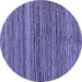 Round Machine Washable Abstract Blue Modern Rug, wshabs4969blu