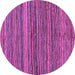 Round Machine Washable Abstract Purple Modern Area Rugs, wshabs4969pur