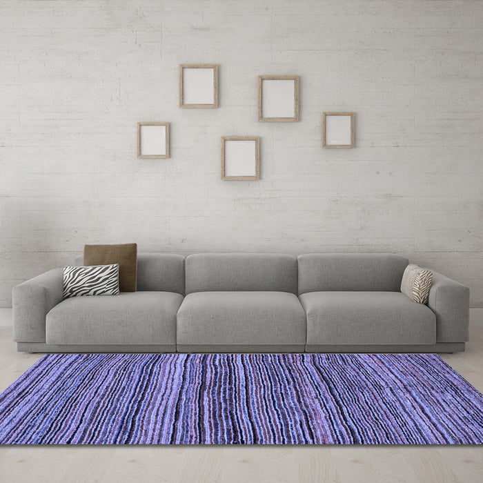 Machine Washable Abstract Blue Modern Rug in a Living Room, wshabs4969blu