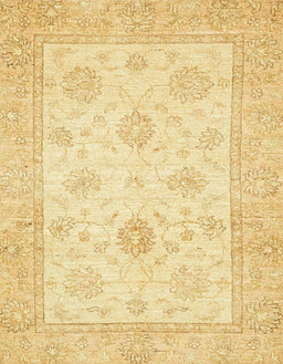 Abstract Mustard Yellow Oriental Rug, abs496