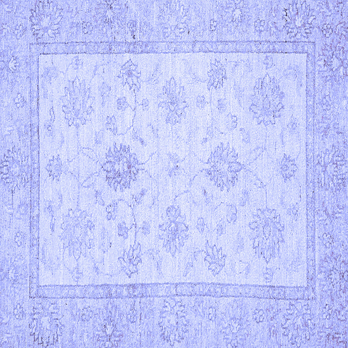 Square Machine Washable Oriental Blue Traditional Rug, wshabs496blu