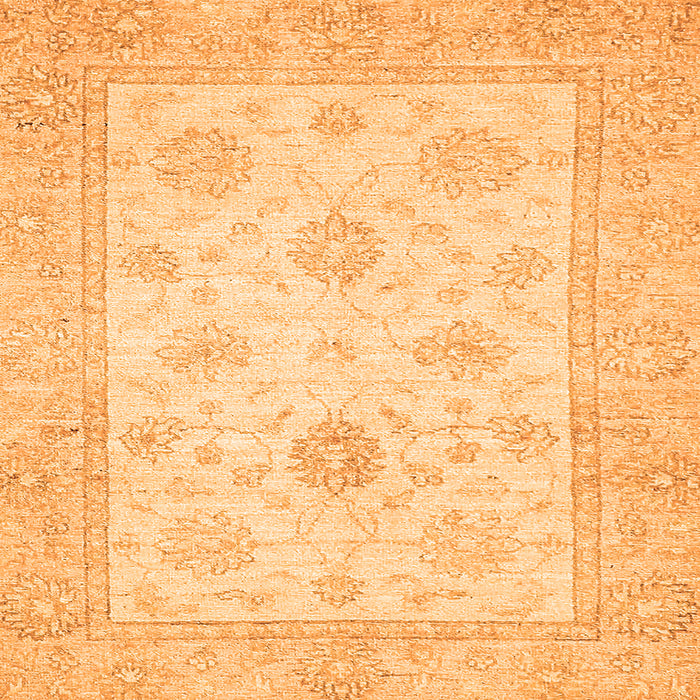 Square Oriental Orange Traditional Rug, abs496org
