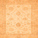 Square Oriental Orange Traditional Rug, abs496org