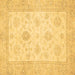 Square Oriental Brown Traditional Rug, abs496brn