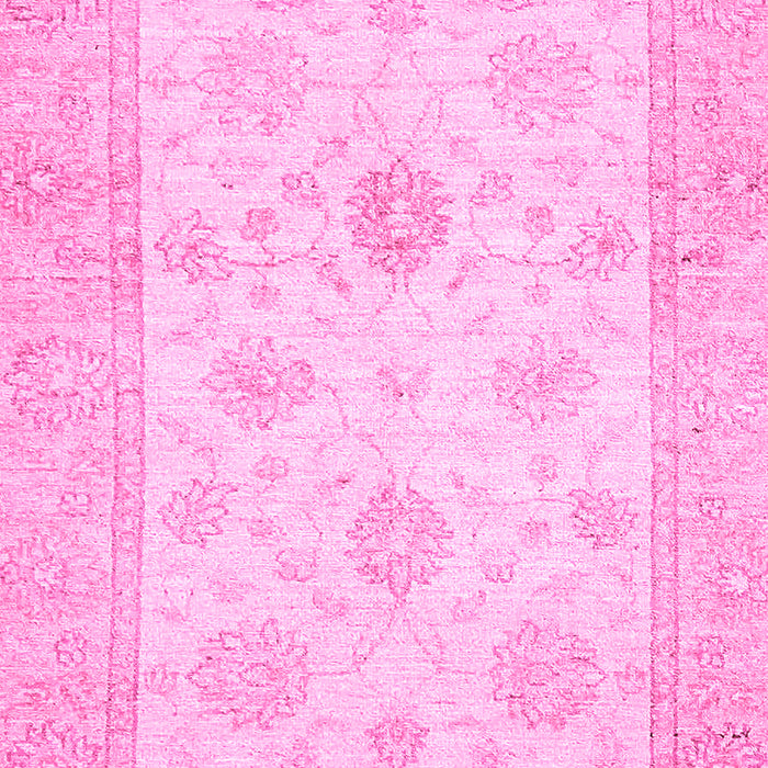 Machine Washable Oriental Pink Traditional Rug, wshabs496pnk