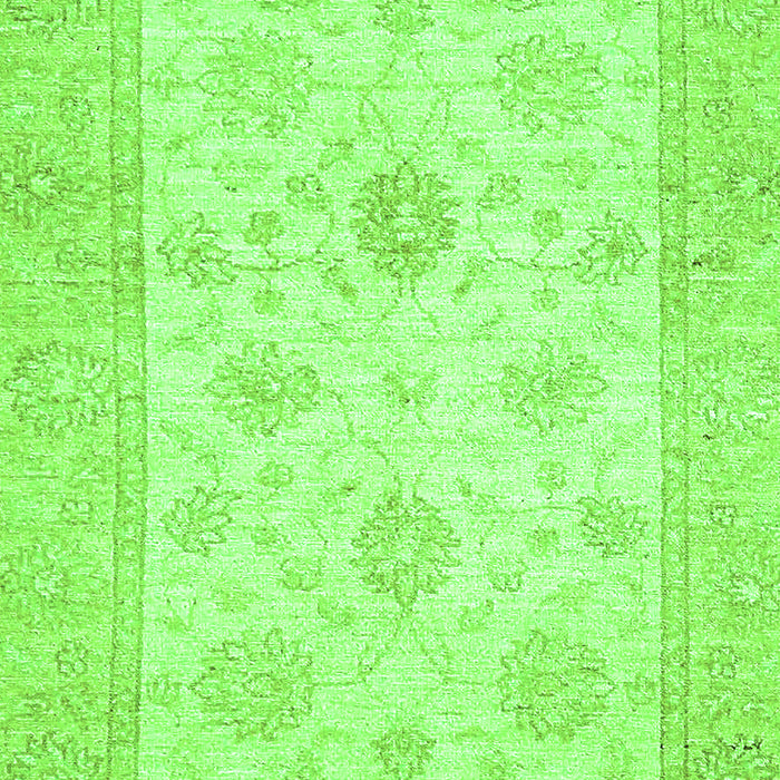 Machine Washable Oriental Green Traditional Area Rugs, wshabs496grn