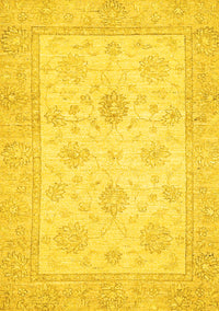 Oriental Yellow Traditional Rug, abs496yw