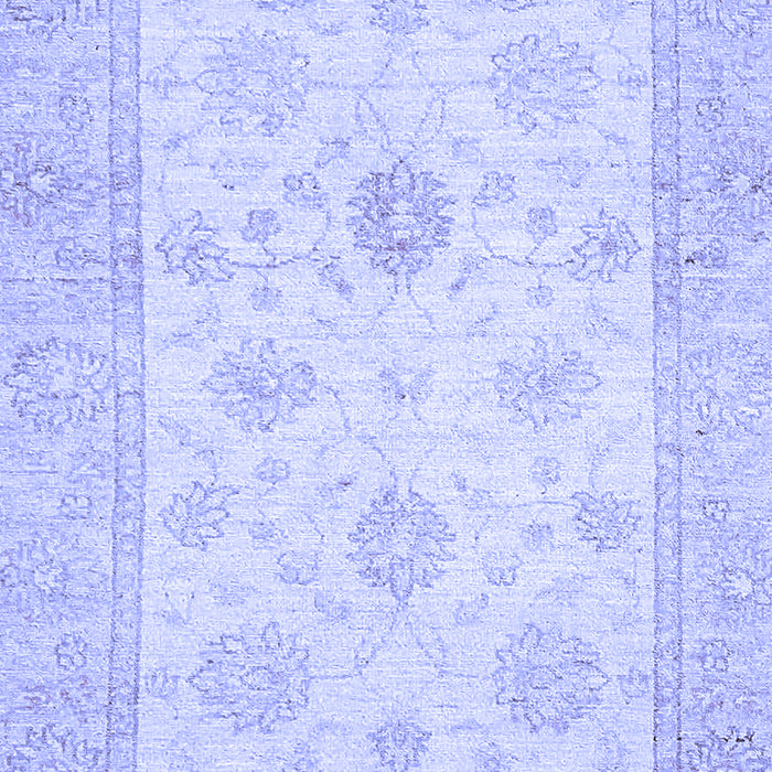 Machine Washable Oriental Blue Traditional Rug, wshabs496blu