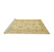 Sideview of Machine Washable Abstract Yellow Rug, wshabs497