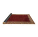 Sideview of Abstract Red Modern Rug, abs4970