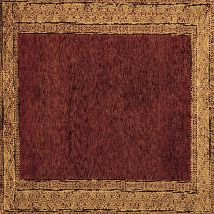 Square Abstract Brown Modern Rug, abs4970brn