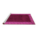 Sideview of Machine Washable Abstract Pink Modern Rug, wshabs4970pnk