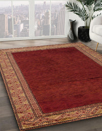 Abstract Red Modern Rug, abs4970