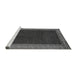 Sideview of Machine Washable Abstract Gray Modern Rug, wshabs4970gry