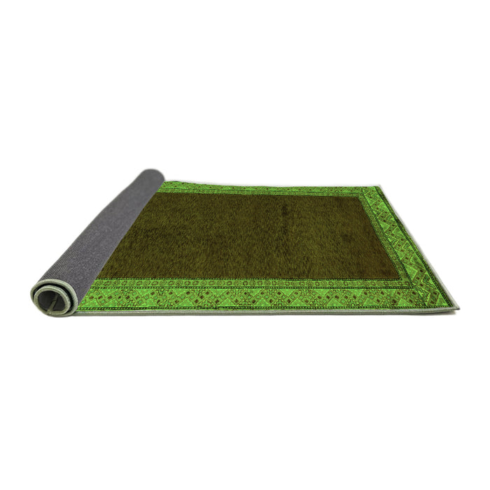Sideview of Abstract Green Modern Rug, abs4970grn