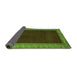 Sideview of Abstract Green Modern Rug, abs4970grn