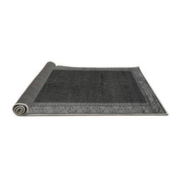 Sideview of Abstract Gray Modern Rug, abs4970gry