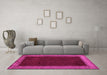 Machine Washable Abstract Pink Modern Rug in a Living Room, wshabs4970pnk