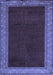 Machine Washable Abstract Blue Modern Rug, wshabs4970blu