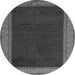 Round Abstract Gray Modern Rug, abs4970gry