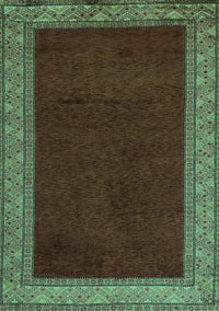 Abstract Turquoise Modern Rug, abs4970turq