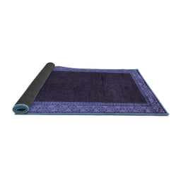 Sideview of Abstract Blue Modern Rug, abs4970blu