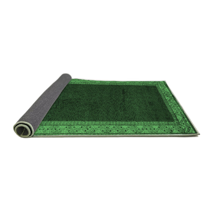 Sideview of Abstract Emerald Green Modern Rug, abs4970emgrn