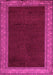 Machine Washable Abstract Pink Modern Rug, wshabs4970pnk