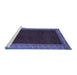 Sideview of Machine Washable Abstract Blue Modern Rug, wshabs4970blu