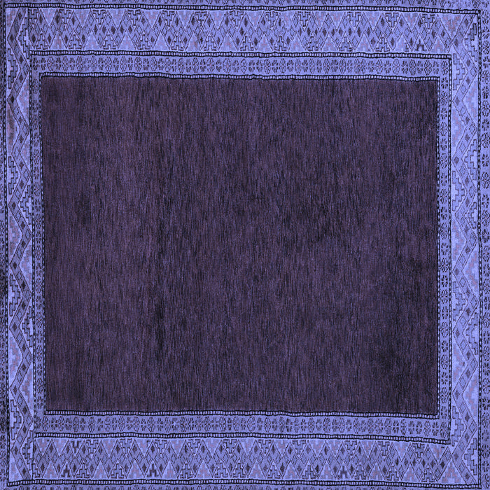 Square Abstract Blue Modern Rug, abs4970blu
