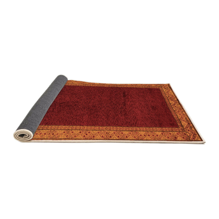 Sideview of Abstract Orange Modern Rug, abs4970org