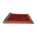 Sideview of Abstract Orange Modern Rug, abs4970org