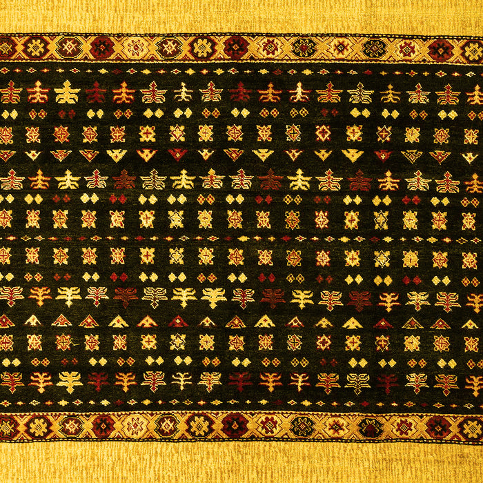 Machine Washable Abstract Yellow Modern Rug, wshabs4971yw