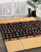 Machine Washable Abstract Orange Rug in a Family Room, wshabs4971