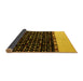 Sideview of Abstract Yellow Modern Rug, abs4971yw