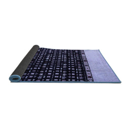 Sideview of Abstract Blue Modern Rug, abs4971blu
