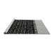 Sideview of Machine Washable Abstract Gray Modern Rug, wshabs4971gry