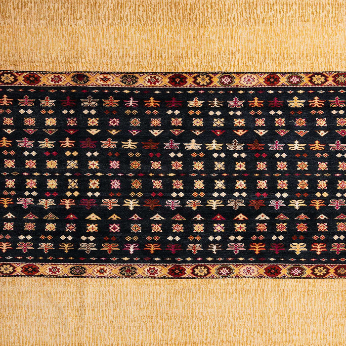 Square Machine Washable Abstract Orange Rug, wshabs4971